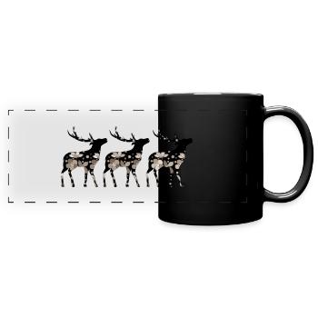 Deer - Full Colour Panoramic Mug - black - Front