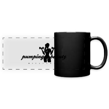 Pumping Beauty Solid Color - Full Colour Panoramic Mug - black - Front