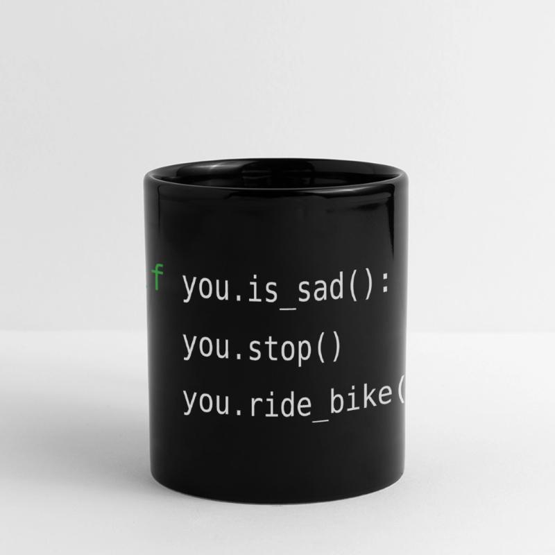 Python code | Cycling | Programmer | Dev Full Colour Panoramic Mug