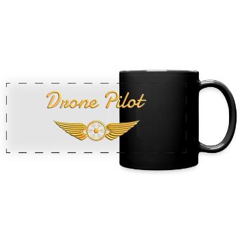 Drone Pilot Drone Fly Drone Pilot - Full Colour Panoramic Mug - black - Front