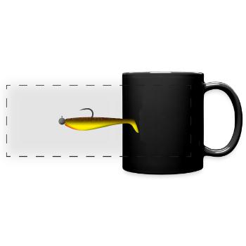 Rubber fish - predatory fish - Full Colour Panoramic Mug - black - Front