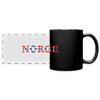 Norge - Norvège - Mug panoramique uni - noir - Devant