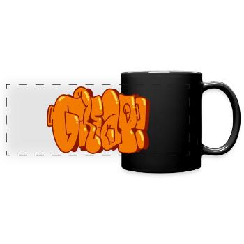 GROSSE BLASE - Panorama-Tasse farbig - Schwarz - Vorne