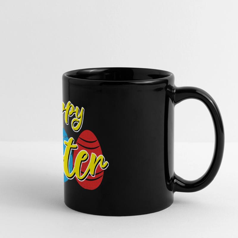 Happy Easter - Easter bunny Easter eggs celebration gift Full Colour Panoramic Mug