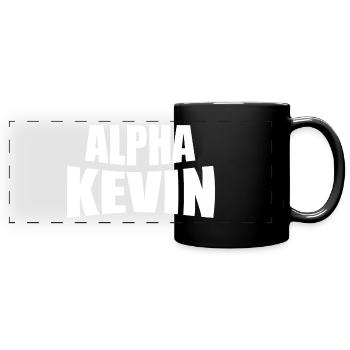 Alpha Kevin - Panorama-Tasse farbig - Schwarz - Vorne