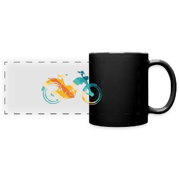 Mofa Moped Vintage ms50 - Mug panoramique uni - noir - Devant