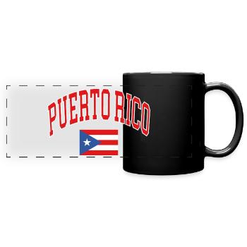 Porto Rico - Mug panoramique uni - noir - Devant