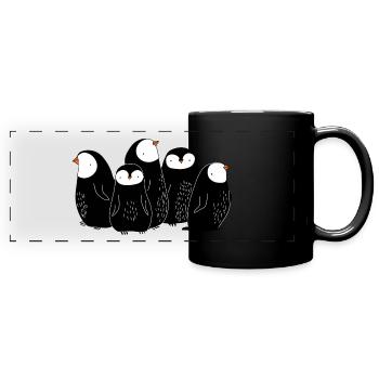 PENGUINS - Full Colour Panoramic Mug - black - Front