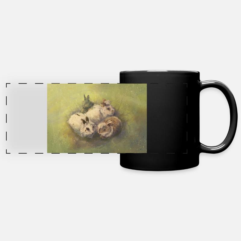 Rabbit Pack - Full Colour Panoramic Mug - black