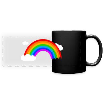 Arc-en-ciel - Mug panoramique uni - noir - Devant
