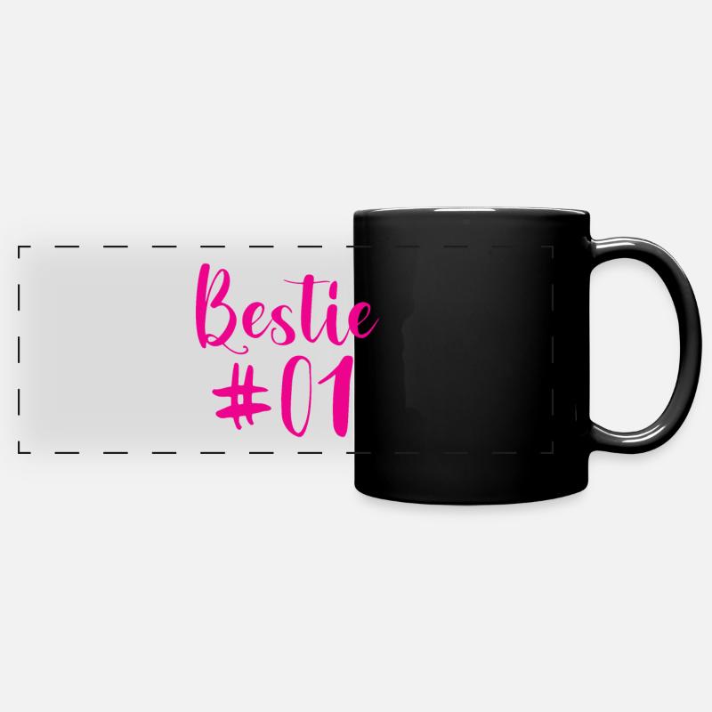 best friends: bestie # 01 - Full Colour Panoramic Mug - black