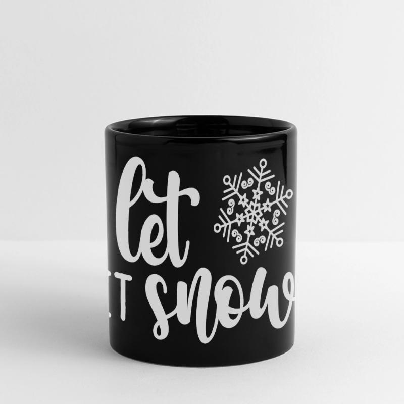 Winter Snowflake Script Typography Full Colour Panoramic Mug