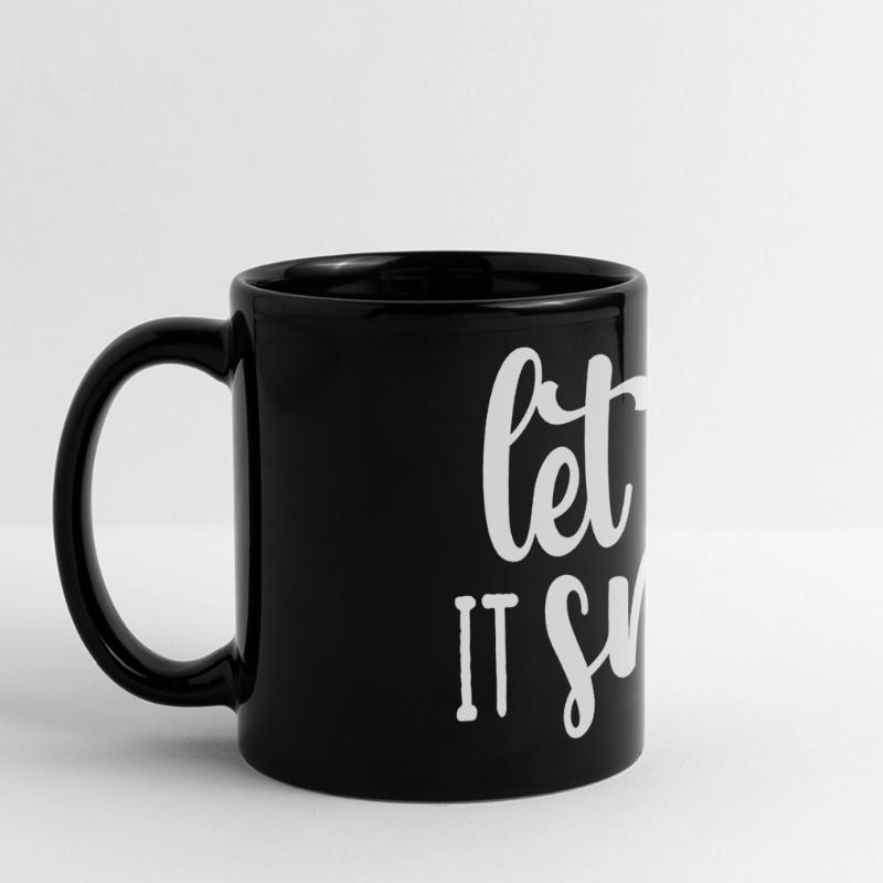 Winter Snowflake Script Typography Full Colour Panoramic Mug