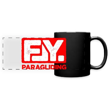 FLY PARAGLIDING - Panorama-Tasse farbig - Schwarz - Vorne