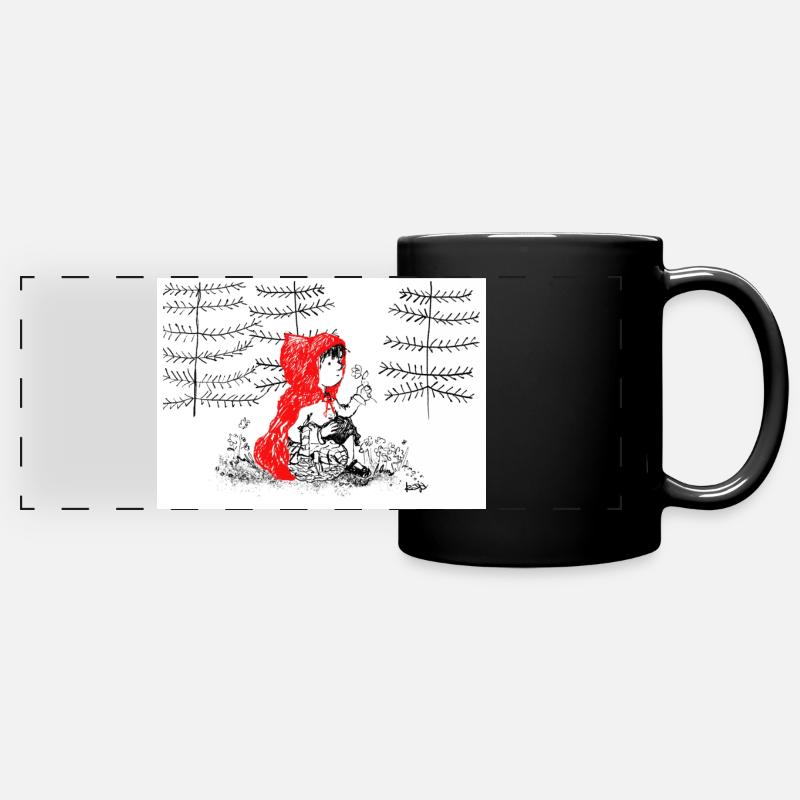 Little Red Riding Hood - Full Colour Panoramic Mug - black
