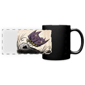 Friedolin Finsterfalter ~ Kritzeltoon #04 - Panorama-Tasse farbig - Schwarz - Vorne