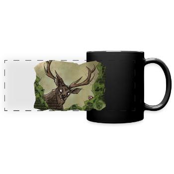 Harry Hirsch ~ Kritzeltoon #08 - Panorama-Tasse farbig - Schwarz - Vorne