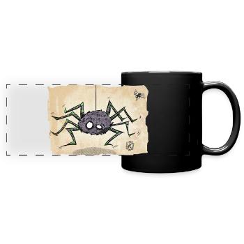 Thekla ~ Kritzeltoon #07 - Panorama-Tasse farbig - Schwarz - Vorne