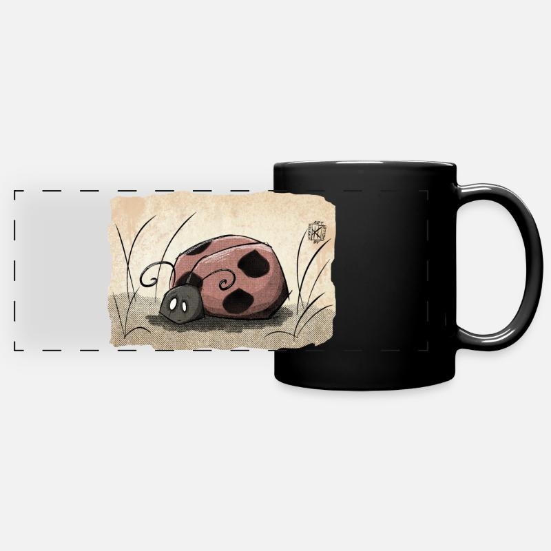 Mariechen ~ Kritzeltoon #03 - Panorama-Tasse farbig - Schwarz