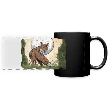 Reinecke ~ Kritzeltoon #10 - Panorama-Tasse farbig - Schwarz - Vorne