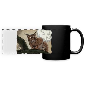 Leonard Luchs ~ Kritzeltoon #12 - Panorama-Tasse farbig - Schwarz - Vorne