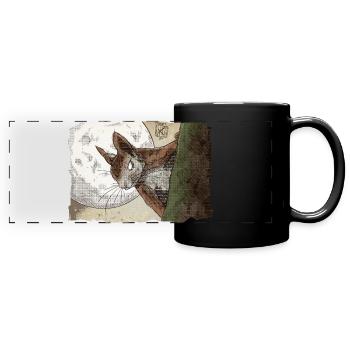 Erna Eichhörnchen Kritzeltoon #13 - Panorama-Tasse farbig - Schwarz - Vorne