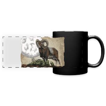 Marvin Mufflon - Kritzeltoon #17 - Panorama-Tasse farbig - Schwarz - Vorne