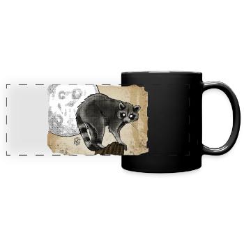 Rupert Racoon - Kritzeltoon #16 - Panorama-Tasse farbig - Schwarz - Vorne