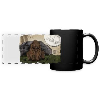 Bärtram Bär ~ Kritzeltoon #22 - Panorama-Tasse farbig - Schwarz - Vorne