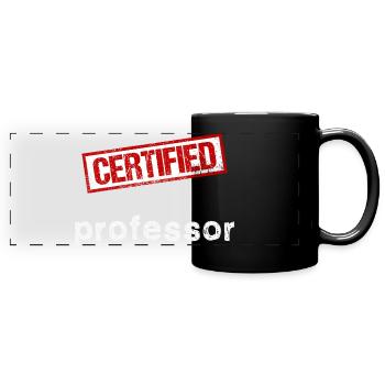 Professor - Panorama-Tasse farbig - Schwarz - Vorne