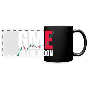 Gamestop To The Moon GME Aktie Meme stock - Panorama-Tasse farbig - Schwarz - Vorne