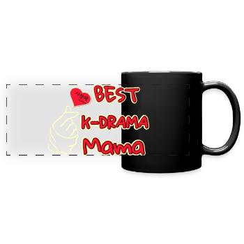 Meilleure maman best kdrama mama - Mug panoramique uni - noir - Devant