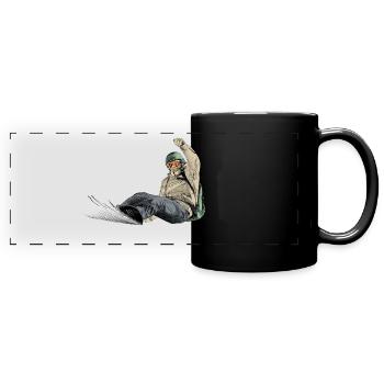 Freerider - Panorama-Tasse farbig - Schwarz - Vorne