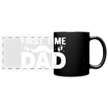 Werdender Papa Werdender Vater - Panorama-Tasse farbig - Schwarz - Vorne