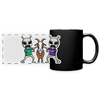 Alien Pickup: Goat - Full Colour Panoramic Mug - black - Front