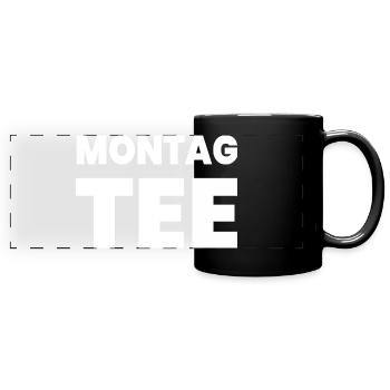 Tee - Panorama-Tasse farbig - Schwarz - Vorne