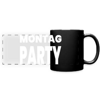 Party - Panorama-Tasse farbig - Schwarz - Vorne