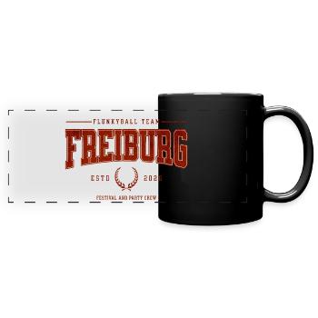Flunkyball Profi Team Freiburg Vintage Shirt - Panorama-Tasse farbig - Schwarz - Vorne