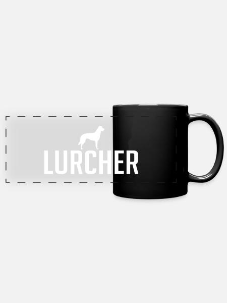 Lurcher Hunderasse Hunde Wilsigns - Panorama-Tasse farbig - Schwarz
