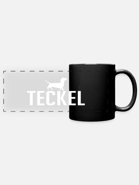 Teckel Hunderasse Hund Hunde Wilsigns - Panorama-Tasse farbig - Schwarz