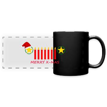 Weihnachts Tasse Wrangler Cherokee - Panorama-Tasse farbig - Schwarz - Vorne