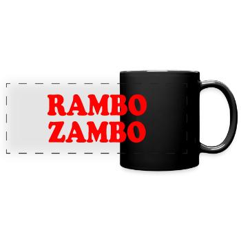 Rambo zambo - Panorama-Tasse farbig - Schwarz - Vorne