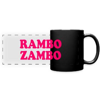 Rambo zambo - Mug panoramique uni - noir - Devant