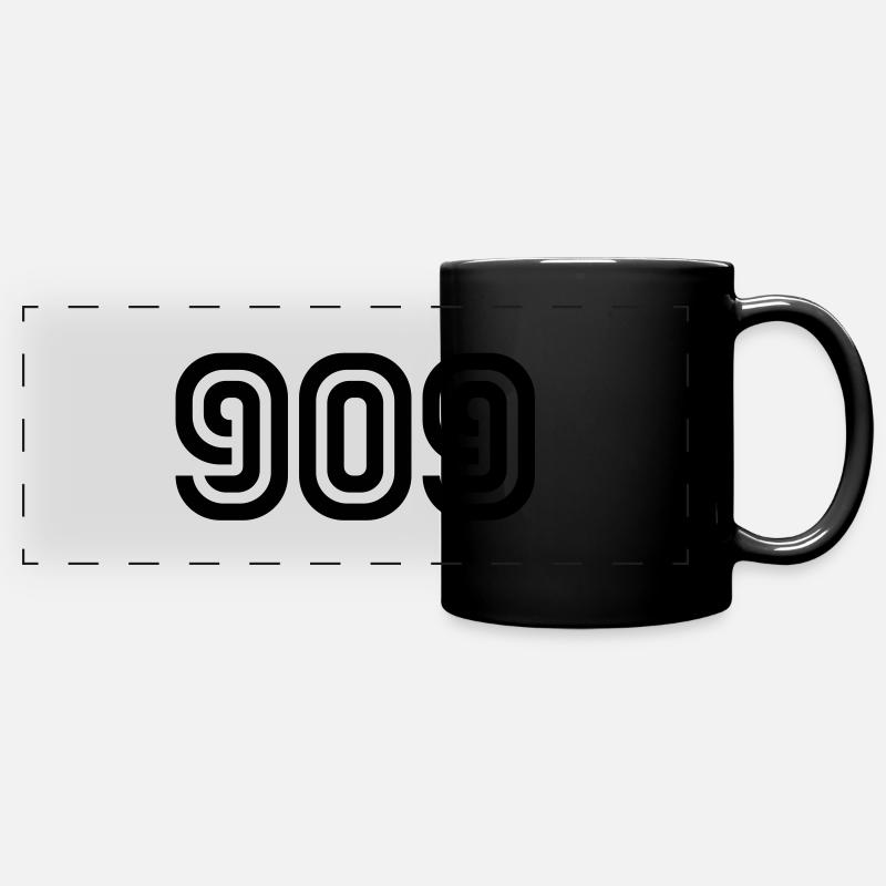 Number 909__V001 - Mug panoramique uni - noir
