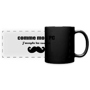 comme mon pc - Mug panoramique uni - noir - Devant