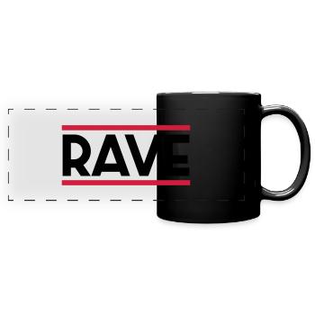 RAVE - Full Colour Panoramic Mug - black - Front