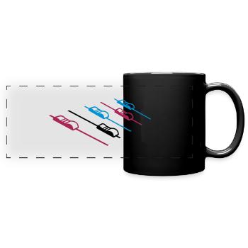 DJ Music Mixer - Full Colour Panoramic Mug - black - Front