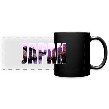 JAPAN Cherry Blossom Sakura - Full Colour Panoramic Mug - black - Front