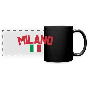 Milan Italy - Full Colour Panoramic Mug - black - Front