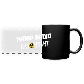 Manip Radio Rayonnant - cadeau original - Mug panoramique uni - noir - Devant